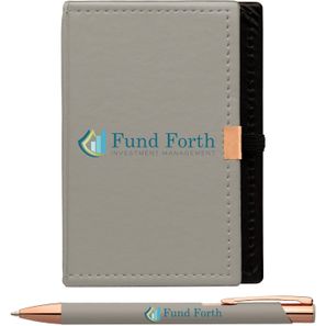 Caddy Notizbuch & Crosby Roségold Kugelschreiber - Geschenkset