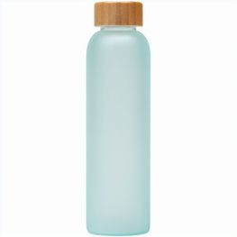 Lucerne - 590 ml Borosilikat-Glasflasche in Milchglasoptik mit Bambus-Deckel