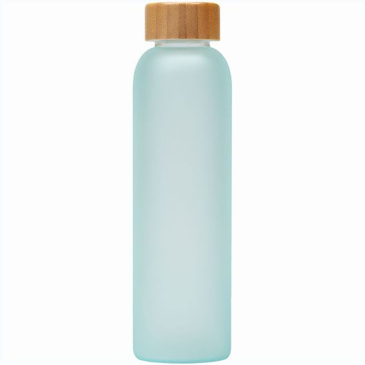 Lucerne - 590 ml Borosilikat-Glasflasche in Milchglasoptik mit Bambus-Deckel (Bild 1)