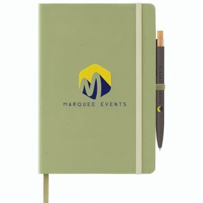 Terra Notizbuch mit festem Einband aus recyceltem Milchkarton - A5 und Reborn Kugelschreiber Set