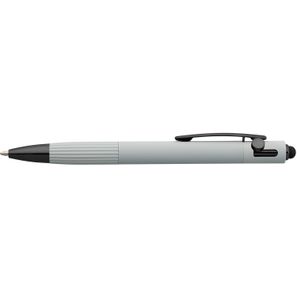 Saga Kugelschreiber mit Druckmechanismus und Stylus aus recyceltem Aluminium