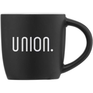 Zanzibar - 355 ml Keramiktasse - Mattschwarz mit Farbeffekt im Innenraum