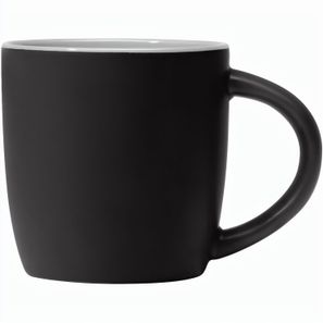 Zanzibar - 355 ml Keramiktasse - Mattschwarz mit Farbeffekt im Innenraum