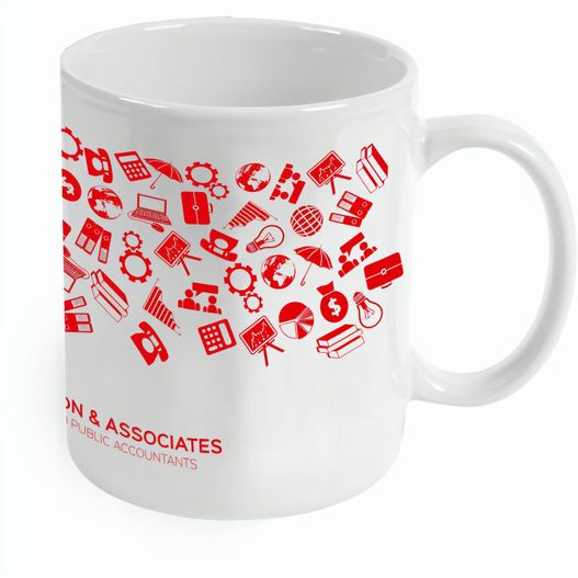 Seattle - 355 ml Keramiktasse - Weiß (Bild 1)