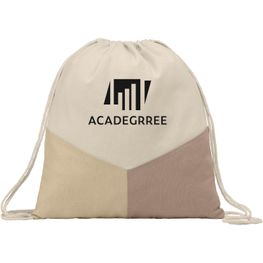Triad - Mehrfarbige Kordelzugtasche aus recycelter Baumwolle