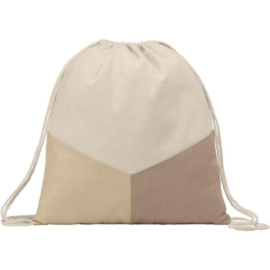 Triad - Mehrfarbige Kordelzugtasche aus recycelter Baumwolle (Bild 1)