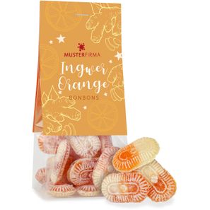Naschbeutel Orange Ingwer Bonbons