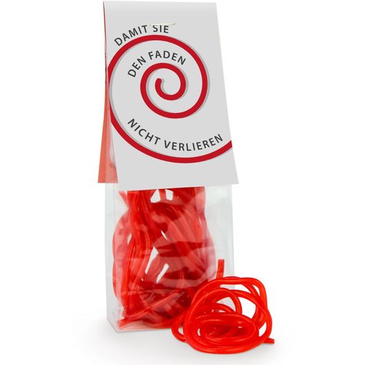 Produktabbildung Naschbeutel Rote Schnüre Naschbeutel Rote Schnüre (Bild 1)