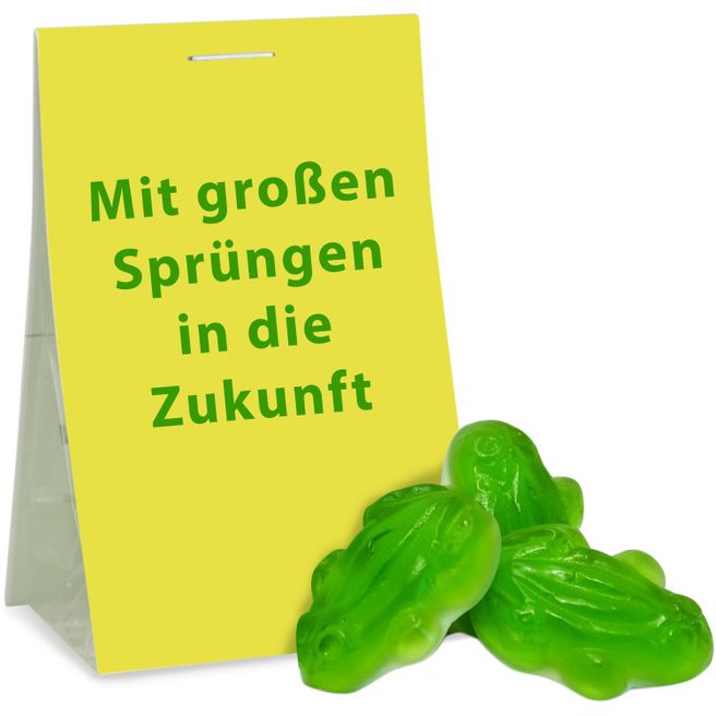 Produktabbildung Naschtasche biologisch abbaubar Mit großen Sprüngen in die Zukunft Naschtasche biologisch abbaubar Mit großen Sprüngen in die Zukunft