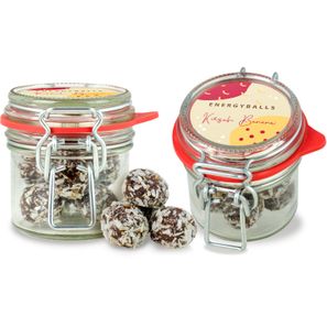 Bügelglas XS Energyballs Kirsch Banane