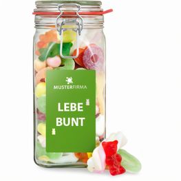 Produktabbildung Bügelglas L Lebe Bunt Bügelglas L Lebe Bunt