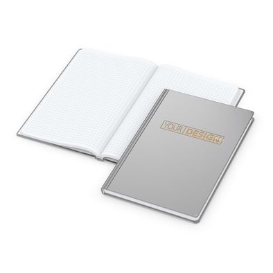 Notizbuch Easy-Book Basic Bestseller, A5, silber inkl. Goldprägung