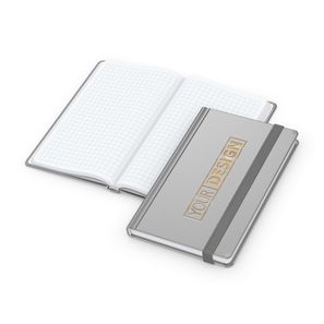 Notizbuch Easy-Book Comfort Bestseller, Pocket, silber inkl. Goldprägung