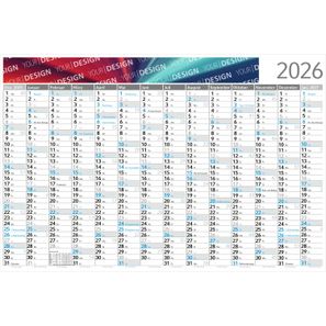 Wandplaner Horizont Bestseller, L, blau