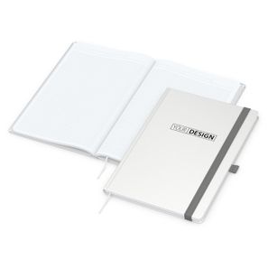 Notizbuch Vision-Book White Bestseller, A4, weiß inkl. Prägung schwarz-glänzend