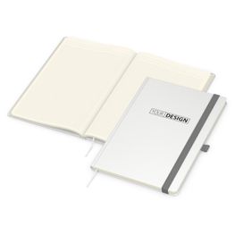 Notizbuch Vision-Book Creme Bestseller, A4, weiß inkl. Prägung schwarz-glänzend