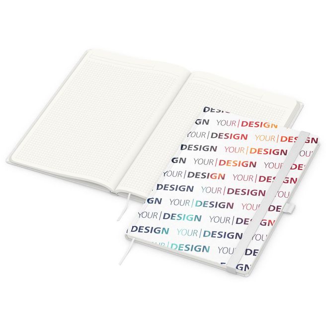 Produktabbildung Notizbuch Match-Book, A4, Natura Recycling, weiß Notizbuch Match-Book, A4, Natura Recycling, weiß