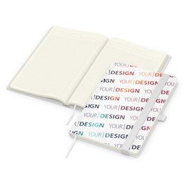 Produktabbildung Notizbuch Match-Book Creme Bestseller, A5, Natura, individuell, weiß Notizbuch Match-Book Creme Bestseller, A5, Natura, individuell, weiß