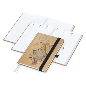 Wochenplaner Match-Hybrid White Bestseller, A5, Natura braun-individuell, schwarz