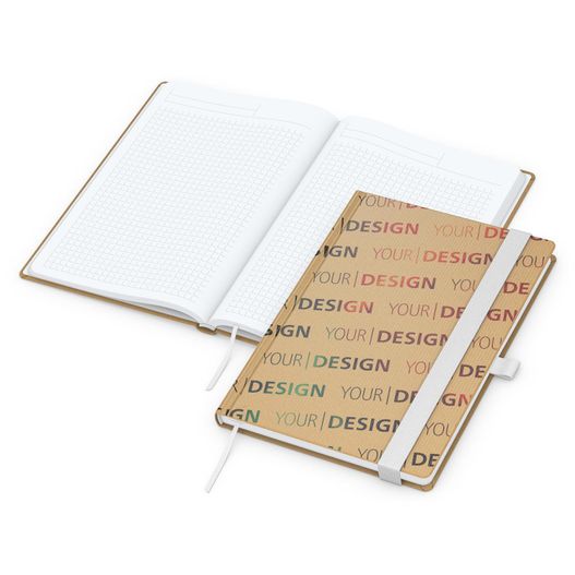 Produktabbildung Notizbuch Match-Book White Bestseller, A5, Natura, braun-individuell, weiß Notizbuch Match-Book White Bestseller, A5, Natura, braun-individuell, weiß (Bild 1)