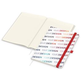 Notizbuch Match-Book Creme Bestseller, A4, Natura, individuell, rot