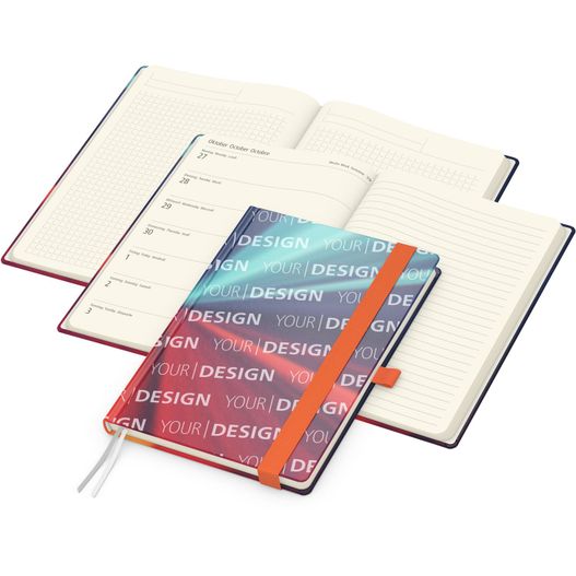 Wochenplaner Match-Hybrid Creme Bestseller, Cover-Star gloss, orange (Bild 1)