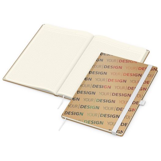 Produktabbildung Notizbuch Match-Book Creme Bestseller, A4, Natura, braun-individuell, weiß Notizbuch Match-Book Creme Bestseller, A4, Natura, braun-individuell, weiß (Bild 1)