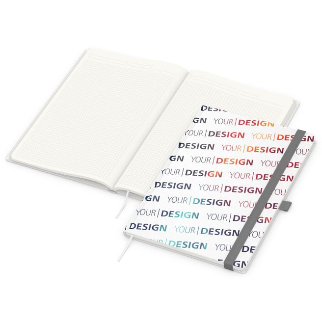 Notizbuch Match-Book, A4, Natura Recycling, silbergrau