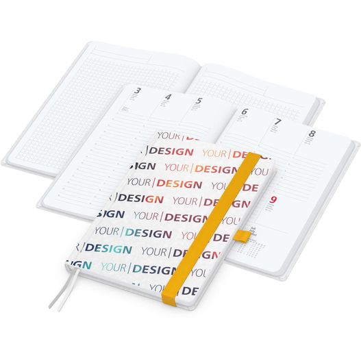 Wochenplaner Match-Hybrid White Bestseller, A5, Natura individuell, gelb (Bild 1)