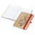 Notizbuch Match-Book White Bestseller, A5, Natura, braun-individuell, rot (Bild 2)