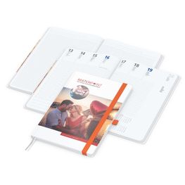 Wochenplaner Match-Hybrid White Bestseller, A4, Cover-Star matt, orange