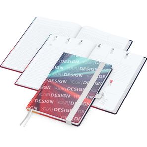 Wochenplaner Match-Hybrid White Bestseller, A5, Cover-Star gloss-individuell, weiß