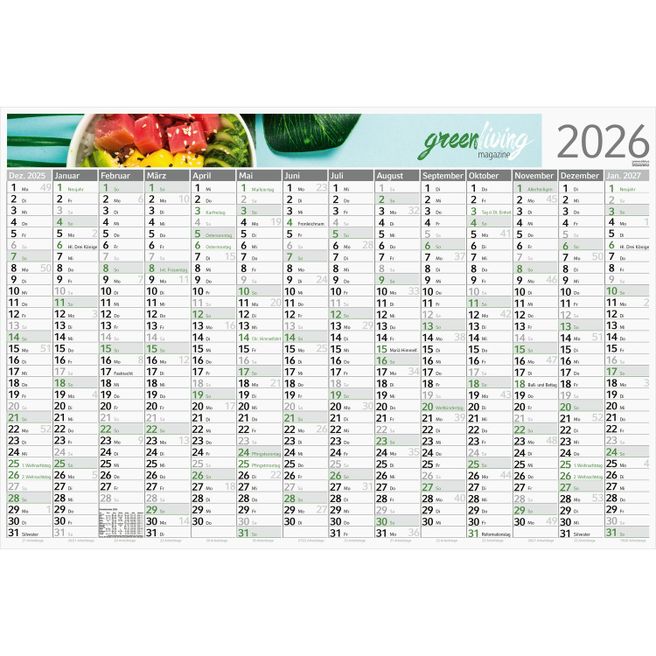 Produktabbildung Wandplaner Horizont Recycling, blau Wandplaner Horizont Recycling, blau