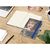 Notizbuch Match-Book Creme Bestseller, A5, Cover-Star, gloss-individuell, mittelblau (Bild 2)
