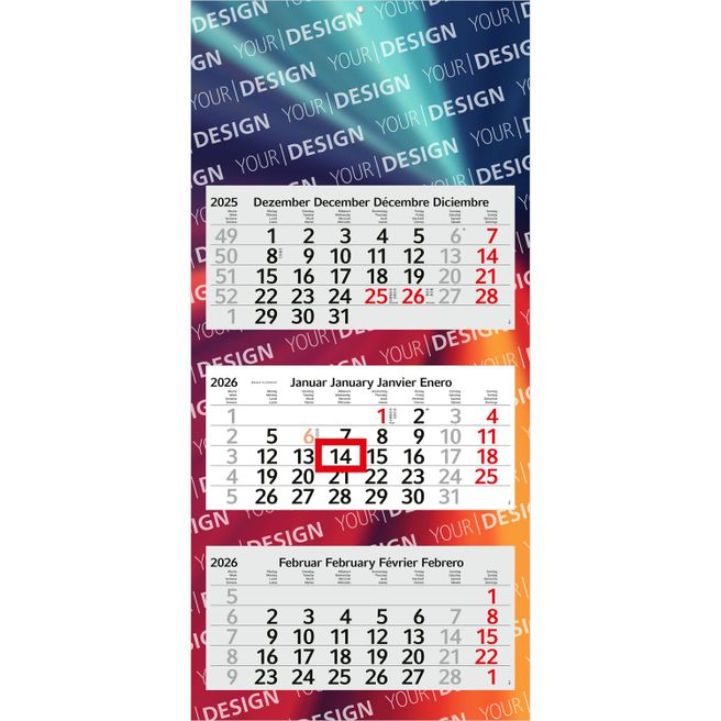 Produktabbildung 3-Monatskalender Profil 3 Bestseller (Mehrblock) 3-Monatskalender Profil 3 Bestseller (Mehrblock)