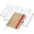Wochenplaner Match-Hybrid White Bestseller, A5, Natura braun-individuell, rot