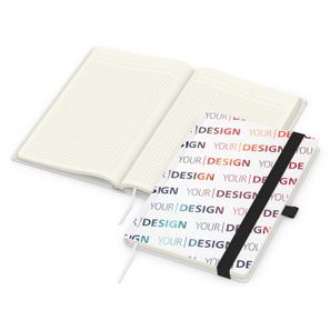 Notizbuch Match-Book Creme Bestseller, A5, Natura, individuell, schwarz