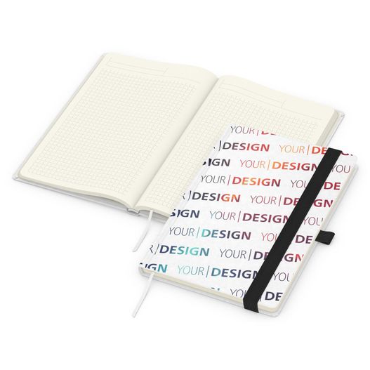 Notizbuch Match-Book Creme Bestseller, A5, Natura, individuell, schwarz (Bild 1)