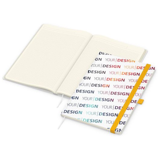 Notizbuch Match-Book Creme Bestseller, A4, Natura, individuell, gelb (Bild 1)