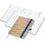 Wochenplaner Match-Hybrid White Bestseller, A5, Natura braun-individuell, mittelblau