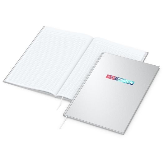 Notizbuch Memo-Book Bestseller, A4, matt-silber (Bild 1)