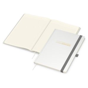 Notizbuch Vision-Book Creme Bestseller, A4, weiß inkl. Goldprägung