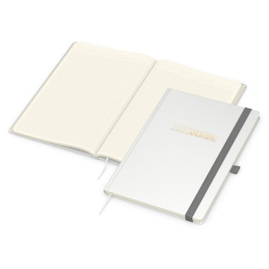Produktabbildung Notizbuch Vision-Book Creme Bestseller, A4, weiß inkl. Goldprägung Notizbuch Vision-Book Creme Bestseller, A4, weiß inkl. Goldprägung (Bild 1)