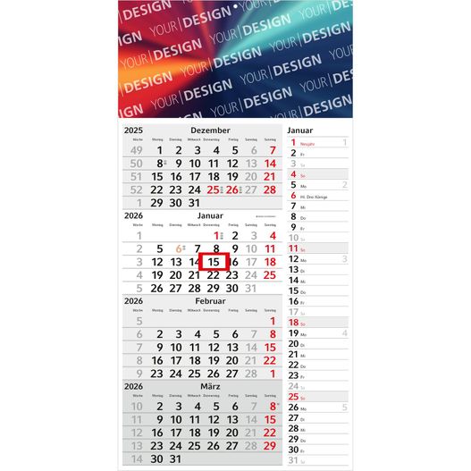 Produktabbildung 4-Monatskalender Konzept 4 Post Bestseller (Einblatt) 4-Monatskalender Konzept 4 Post Bestseller (Einblatt) (Bild 1)