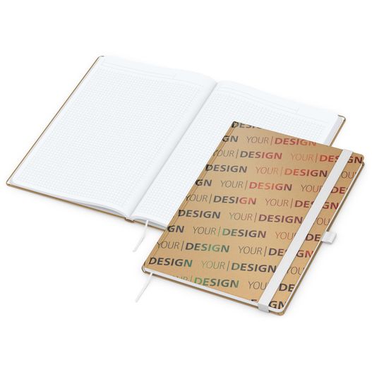 Produktabbildung Notizbuch Match-Book White Bestseller, A4, Natura, braun-individuell, weiß Notizbuch Match-Book White Bestseller, A4, Natura, braun-individuell, weiß (Bild 1)