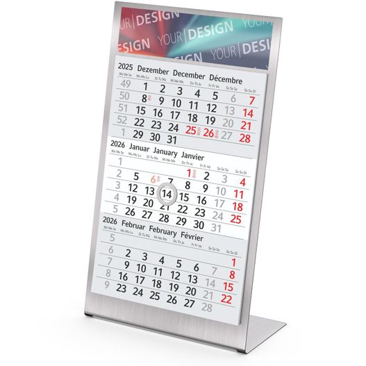 Tischkalender Desktop 3 Steel Bestseller, 1 Jahre (Bild 1)