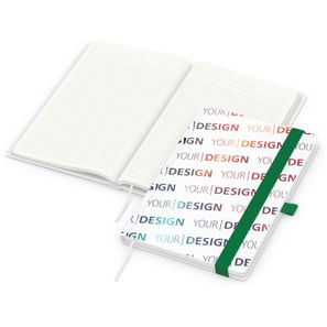 Notizbuch Match-Book, A5, Cover-Star Recycling-Matt, grün