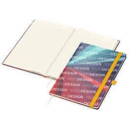 Produktabbildung Notizbuch Match-Book Creme Bestseller, A4, Cover-Star, matt-individuell, gelb Notizbuch Match-Book Creme Bestseller, A4, Cover-Star, matt-individuell, gelb