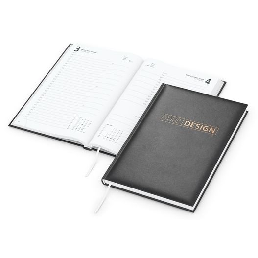Buchkalender Basic Bestseller inkl. Kupferprägung, schwarz (Bild 1)