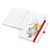Notizbuch Match-Book White Bestseller, A5, Natura, individuell, rot (Bild 2)